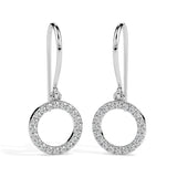 Dazzling Circle Drop Earrings