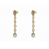 Floral Cascade Pearl Drop Earrings