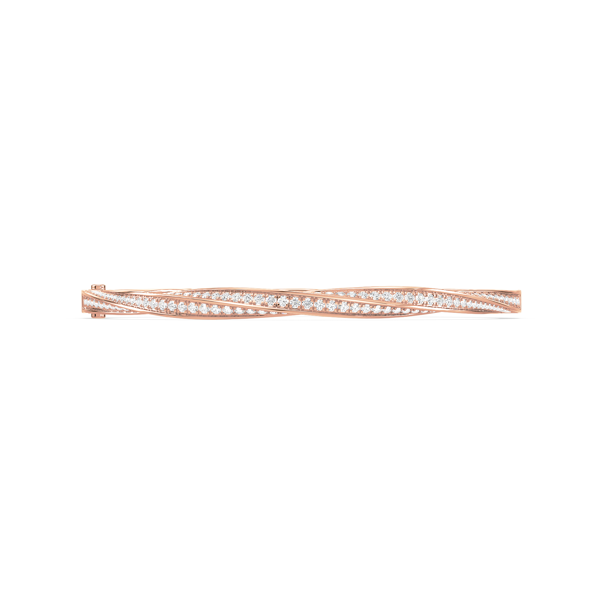 Twisted Elegance Stone-Studded Bangle