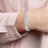 Dual-Band Diamond Accent Bangle