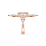 Oval Cluster Statement Ring