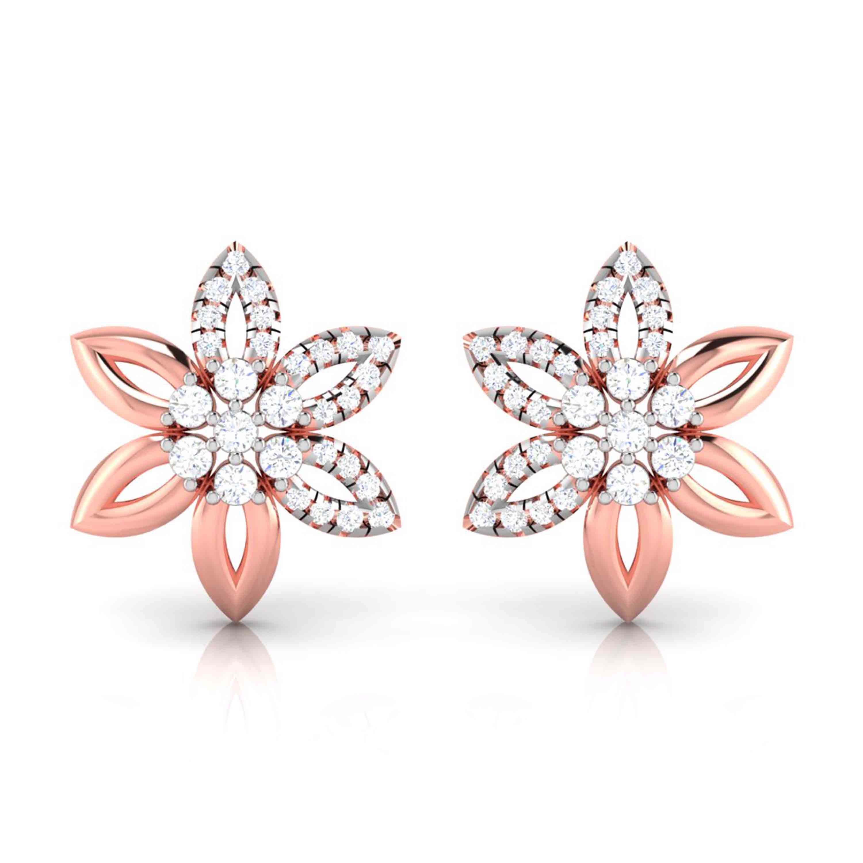 Delicate Petal Stud Earrings (with Screw)