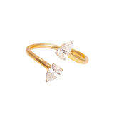 Luna Pear-Cut Duo Ring