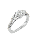 Eternal Trio Diamond Engagement Ring