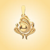 Mighty Ganesha Diamond Pendant (Without Chain)