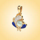 Mighty Ganesha Diamond Pendant (Without Chain)
