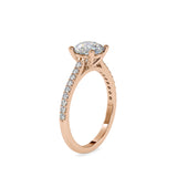 Solitaire Diamond Pave Ring