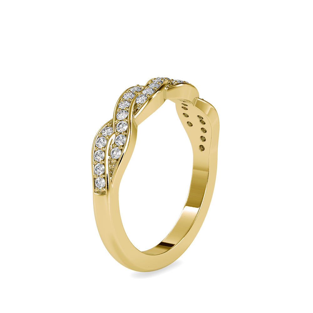 Twisted Elegance Pave Band