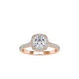 Brilliant Cushion-Cut Halo Engagement Ring