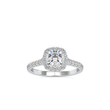 Brilliant Cushion-Cut Halo Engagement Ring