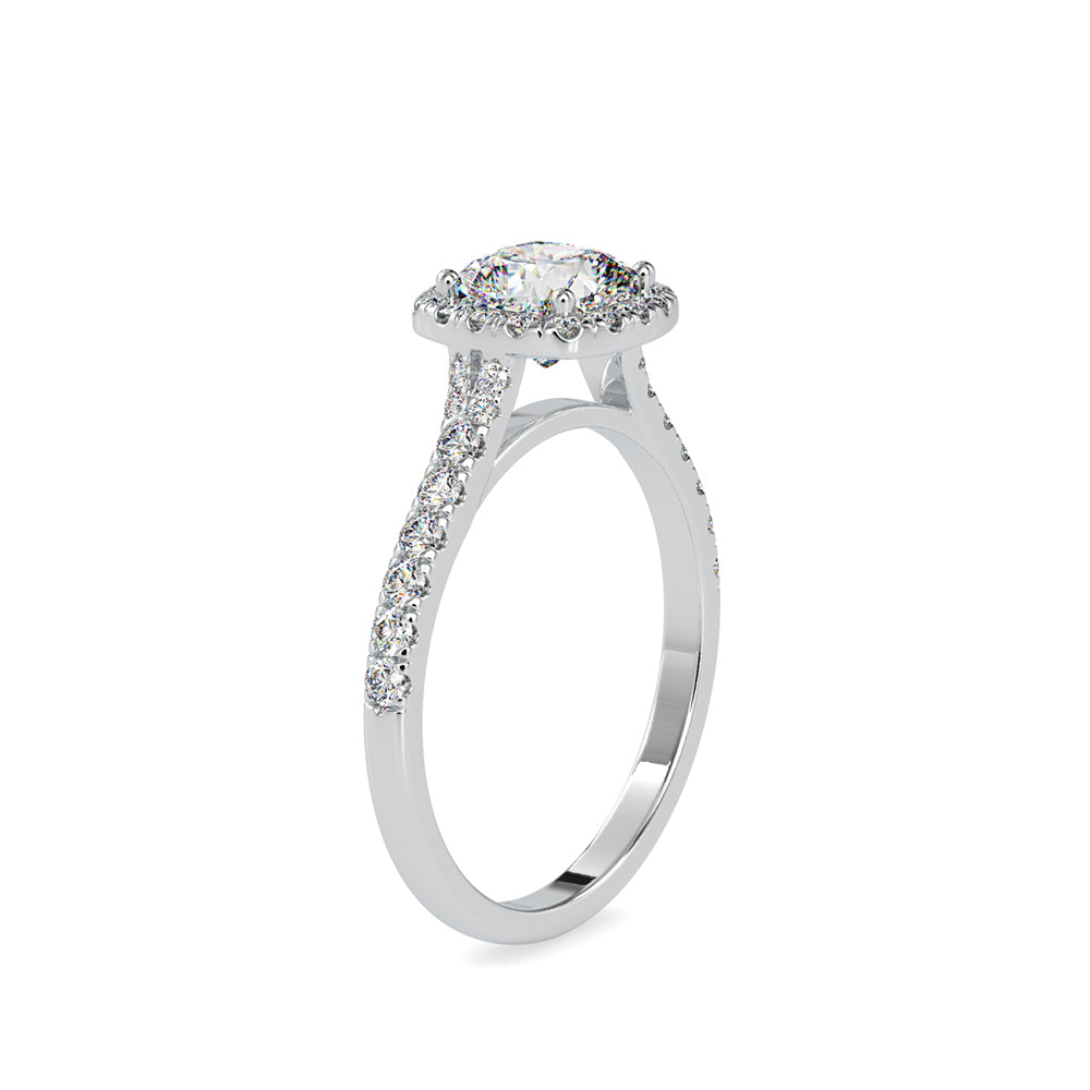 Brilliant Cushion-Cut Halo Engagement Ring