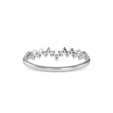 Cascading Diamond Curve Ring