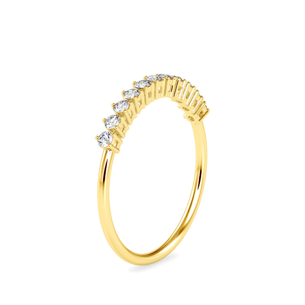 Diamond Arc Stackable Ring