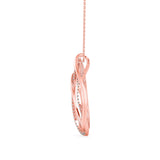 Elegant Teardrop Pendant with Crisscross Crystal Accents