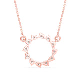 Sparkling Crystal Circle Necklace with Teardrop Accents