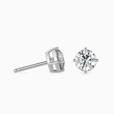 Classic Solitaire Diamond Stud Earrings (with Screw)