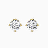 Classic Solitaire Diamond Stud Earrings (with Screw)