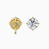 Classic Solitaire Diamond Stud Earrings (with Screw)