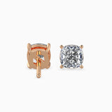 Double Cushion-Cut Stud Earrings (With Screw)