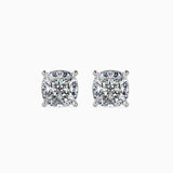 Double Cushion-Cut Stud Earrings (With Screw)