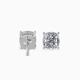 Double Cushion-Cut Stud Earrings (With Screw)