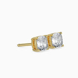 Double Cushion-Cut Stud Earrings (With Screw)