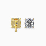 Double Cushion-Cut Stud Earrings (With Screw)