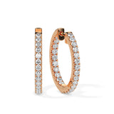 Classic Inside-Out Diamond Hoop Earrings (with Screw)