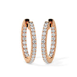 Classic Inside-Out Diamond Hoop Earrings (with Screw)