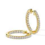 Classic Inside-Out Diamond Hoop Earrings (with Screw)