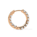 Elegant Round Cut Diamond Hoop Earrings (with Screw)