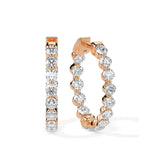 Full Eternity Diamond Hoop Earrings (with Screw)