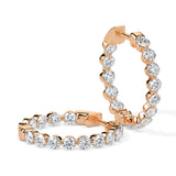 Full Eternity Diamond Hoop Earrings (with Screw)