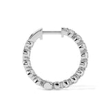 Full Eternity Diamond Hoop Earrings (with Screw)