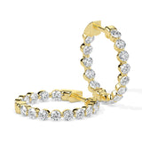 Full Eternity Diamond Hoop Earrings (with Screw)