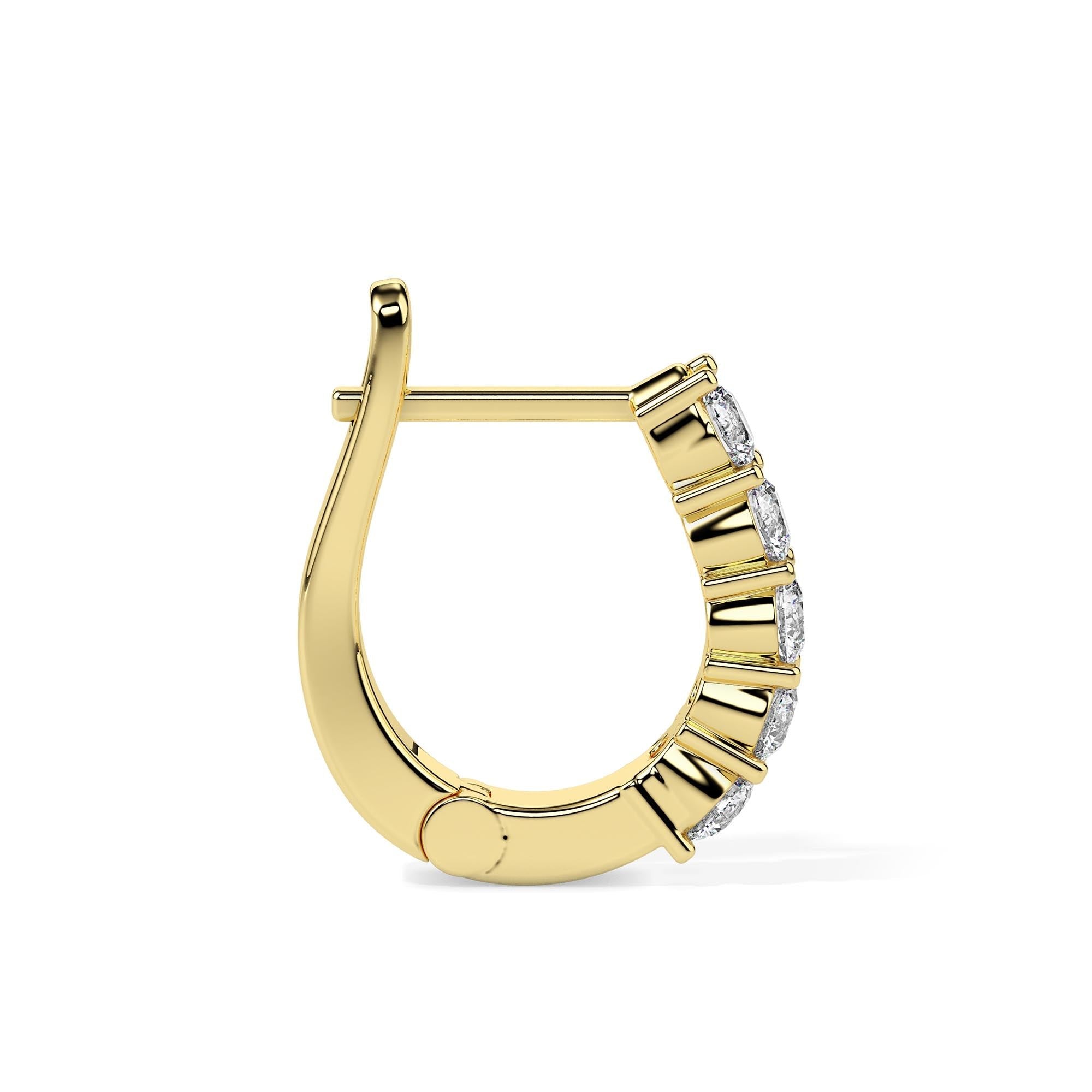 Classic Diamond Hoop Earrings (with Screw)