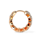 Leaf-Inspired Diamond Hoop Earrings