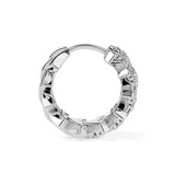 Leaf-Inspired Diamond Hoop Earrings