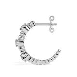 Elegant Crystal-Studded Hoop Earrings (with Screw)