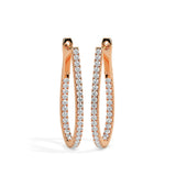 Sleek and Sophisticated Oval Hoop Earrings (with Screw)