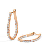 Sleek and Sophisticated Oval Hoop Earrings (with Screw)