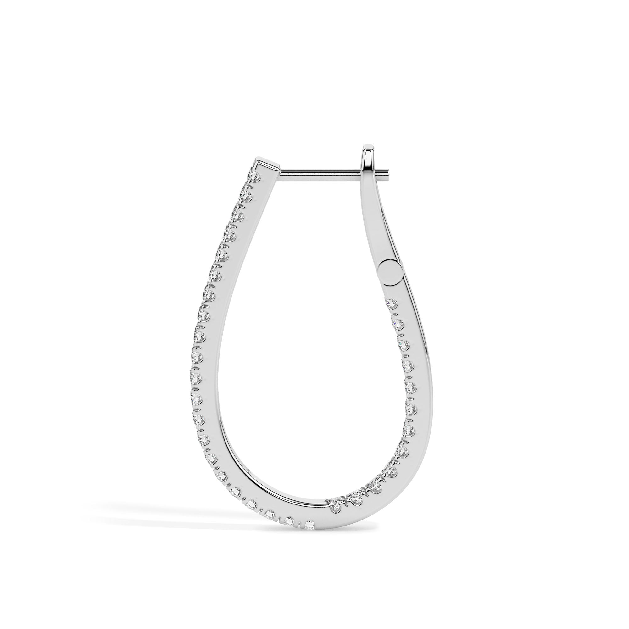 Sleek and Sophisticated Oval Hoop Earrings (with Screw)