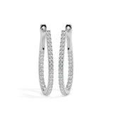 Sleek and Sophisticated Oval Hoop Earrings (with Screw)