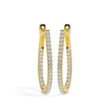 Sleek and Sophisticated Oval Hoop Earrings (with Screw)