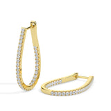 Sleek and Sophisticated Oval Hoop Earrings (with Screw)