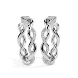 Twisted Elegance Hoop Earrings (with Screw)