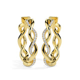 Twisted Elegance Hoop Earrings (with Screw)