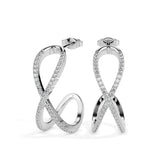 Infinity Loop Drop Earrings (with Screw)