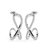 Infinity Loop Drop Earrings (with Screw)