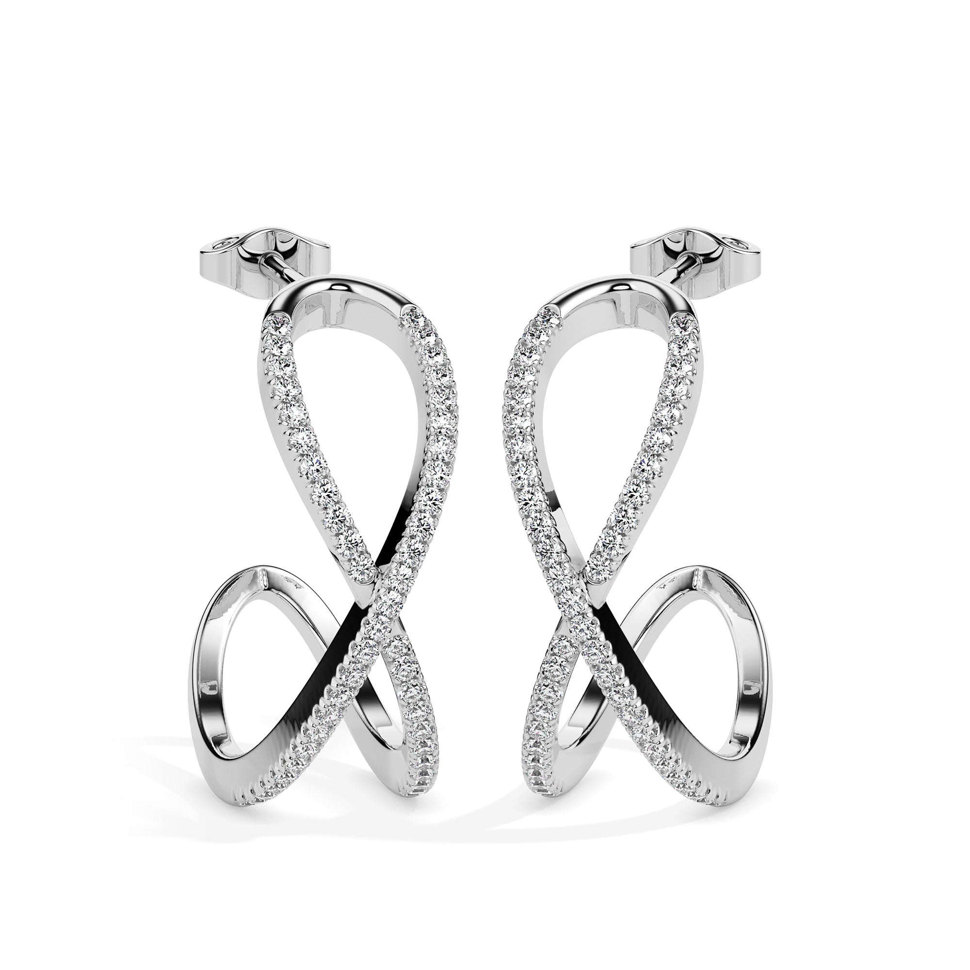 Infinity Loop Drop Earrings (with Screw)